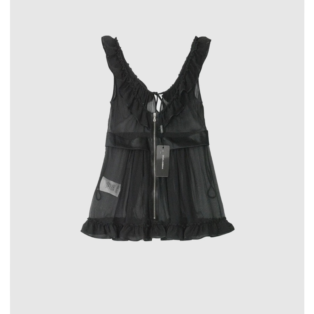NWT Dolce & Gabbana Black Sheer Top